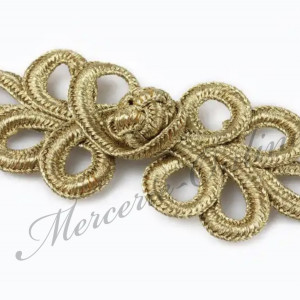 Brandenburg textil lurex, 8.5x3cm, (la bucata) Cod:1093 - Img 2
