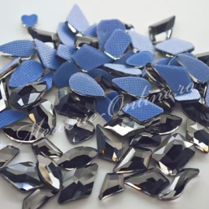 Cristale de Lipit Mix Shapes, Black Diamond, (100bucati/pachet) Cod:3891