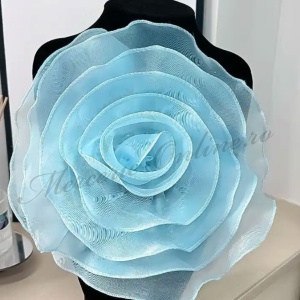 Flori Decorative din Organza, cca 27cm (la bucata) Cod:3150 - Img 3