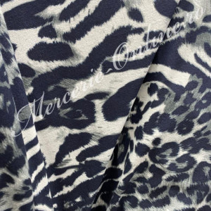 Material textil Bumbac cu Lycra Imprimat Animal Print, 1.60m (la metru) Cod:1546 - Img 2