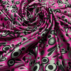 Material textil Satin Elastic Imprimat, 1.50m (la metru) Cod:1641 - Img 2
