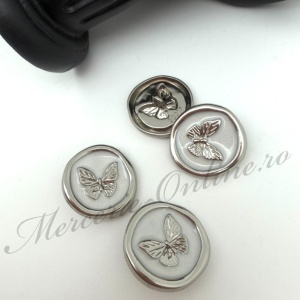 Nasturi Metalici cu Fluturi, 23mm (5bucati/set) Cod:3736 - Img 3