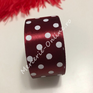 Panglica satin cu buline, latime 4cm, (23metri/rola) Cod:1249 - Img 6