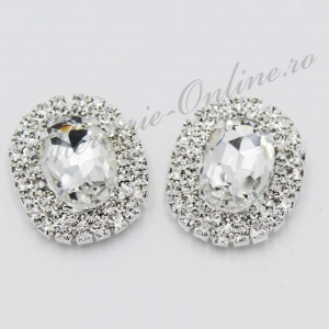 Aplicatie cusut cu strasuri, 30x38mm (2bucati/pachet) Cod:2801