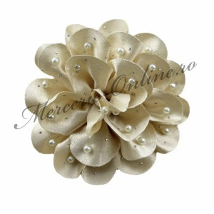 Aplicatie floare 3D cu Perle si Strasuri, cca 13cm, (la bucata) Cod:2991 - Img 2