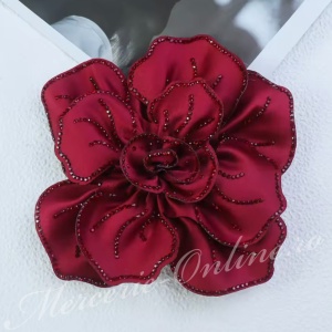 Aplicatie floare 3D cu Strasuri, cca 14cm, (la bucata) Cod:3437 - Img 3