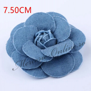 Aplicatie Floare Denim, 7.5cm (la bucata) Cod:3115