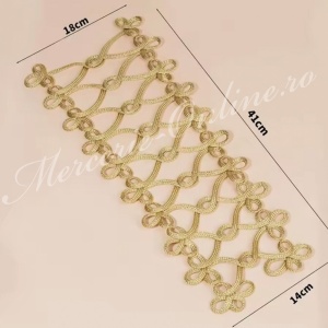 Aplicatie lurex, cca 41x14cm, (la bucata) Cod:3896 - Img 2