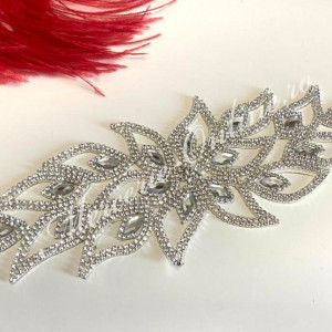 Aplicatie Termoadeziva cu Cristale, Crystal, 11x31cm (la bucata) Cod:2380