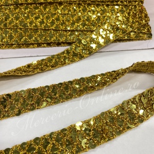 Banda Pasmanterie Paiete cu Lurex, cca 2cm (13metri/rola) Cod:0542 - Img 2