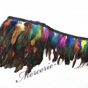 Banda pene cocos cu fazan, Multicolor (la metru) Cod:0741