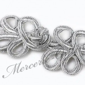 Brandenburg textil lurex, 8x3cm, (la bucata) Cod:1093 - Img 3