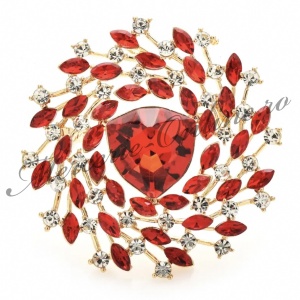 Brosa cu Strasuri, 5.1x5cm (la bucata) Cod:3279