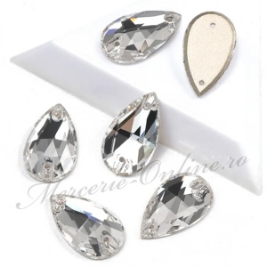 Cristale de cusut sticla, Crystal, 11x18mm (4bucati/pachet) Cod:3321