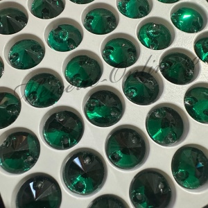 Cristale de cusut sticla, Emerald, 10mm (6bucati/pachet) Cod:3414 - Img 2