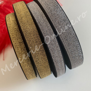 Elastic auriu/argintiu, 15mm/20mm (9metri/rola) Cod:1341