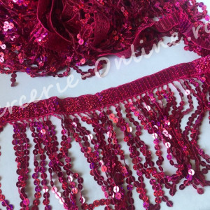Franjuri paiete, Fucsia AB, lungime 15cm (la metru) Cod:0913