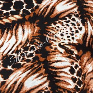 Material textil Lycra plina Animal Print, 1.50m (la metru) Cod:1645 - Img 2
