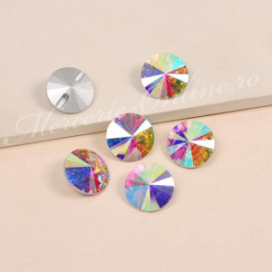 Nasturi Bijuterie, 14mm, Crystal/Crystal AB, (4bucati/set) Cod:2478 - Img 2
