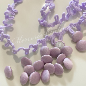 Nasturi Imbracati Satin, 13mm, Lila (25bucati+25cm bride) Cod:3105