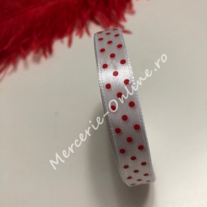 Panglica satin cu buline, latime 1.2cm, (23metri/rola) Cod:1243 - Img 4