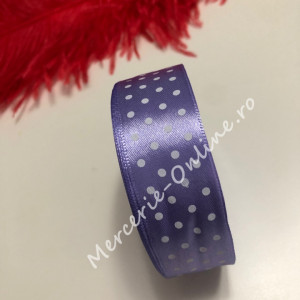 Panglica satin cu buline, latime 2.5cm, (23metri/rola) Cod:1246 - Img 6