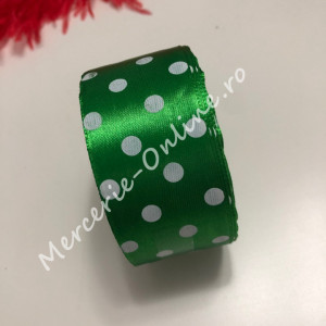 Panglica satin cu buline, latime 4cm, (23metri/rola) Cod:1248 - Img 3