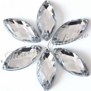 Pietre de cusut acrylic forma Horse Eye, 7x15mm (10bucati/pachet) Cod:2930