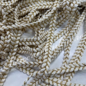Snur Bumbac Impletit cu Lurex, 15mm, (la metru) Cod:3976 - Img 7