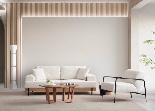 Canapea Eti Oak 3 Locuri - White