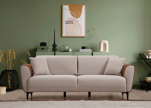 Canapea Extensibila Aren - Beige, Cinnamon