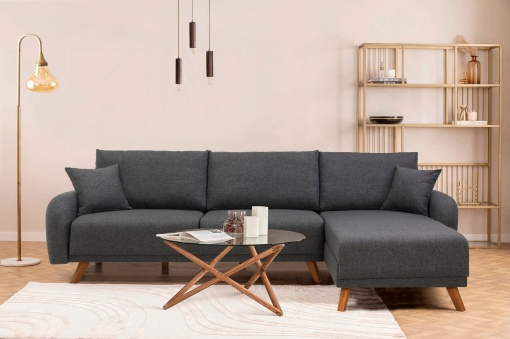 Canapea Extensibila Hera 2 Corner - Anthracite