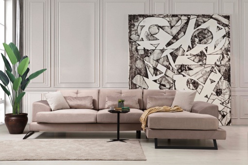 Canapea pe colț Frido Corner Right (L3+Chl) - Beige
