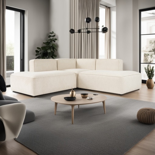 Canapea pe colț More M(M4-M2-M3) - Cream