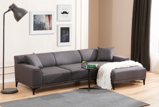 Canapea pe colț Petra R Corner - Anthracite