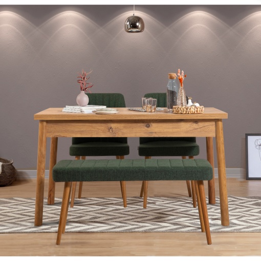 Set scaune si masa (4 piese) Costa Atlantice-Green