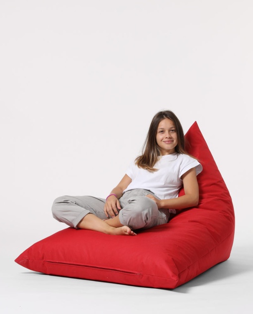 Bean Bag Pyramid Big Bed Pouf - Red