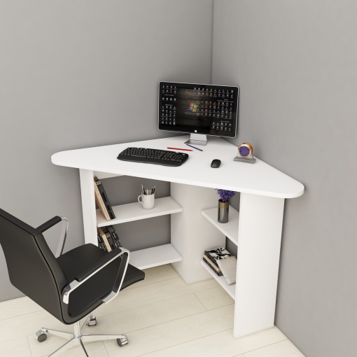 Birou Corner - White