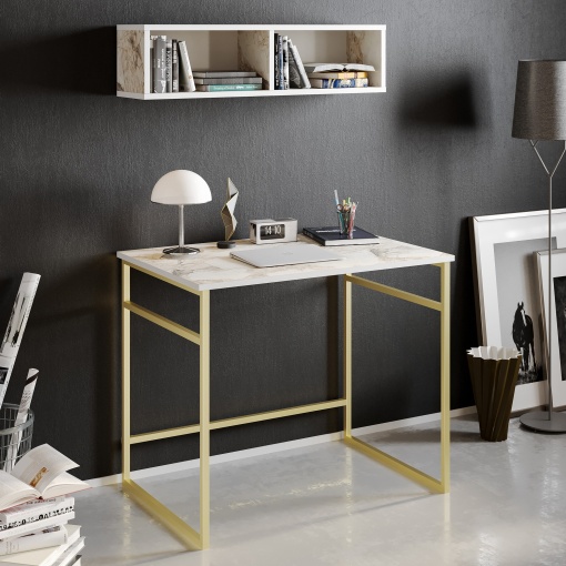 Birou Gama - White, Gold