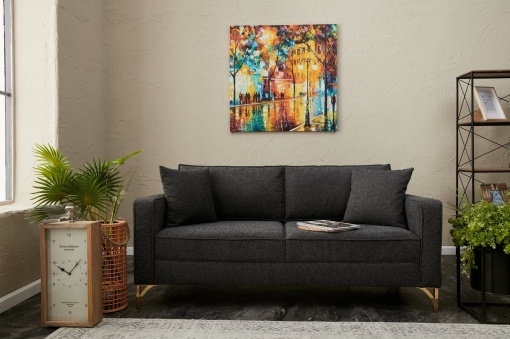 Canapea Berlin - Anthracite, Gold