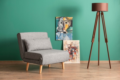 Canapea Extensibila Folde Single - Light Grey