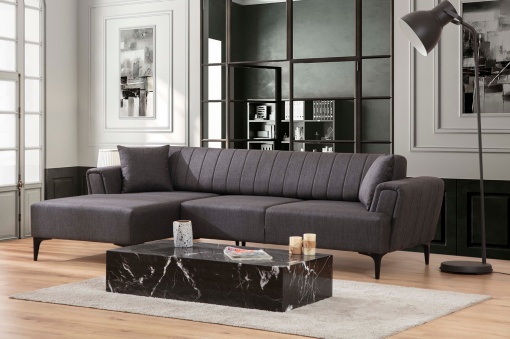 Canapea Extensibila Hamlet Left - Dark Grey