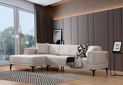 Canapea Extensibila Horizon Left - Ecru