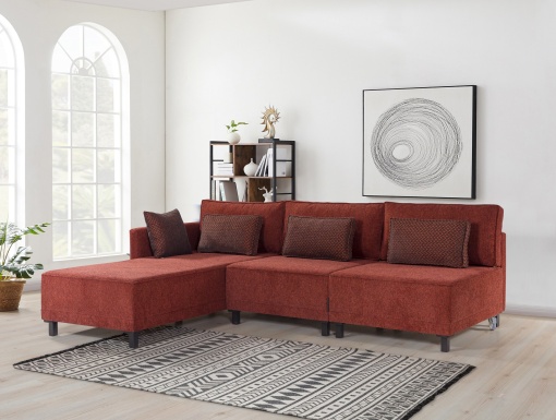 Canapea Extensibila Matris Left - Claret Red