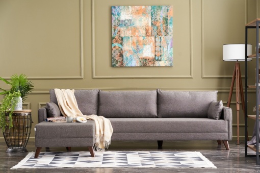 Canapea pe colț Bella Corner Sofa Left - Brown