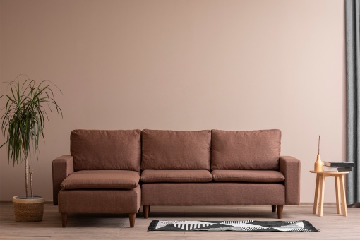 Canapea pe colț Lungo - Light Brown