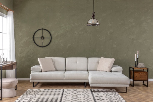 Canapea pe colț Mustang Large Right - Beige