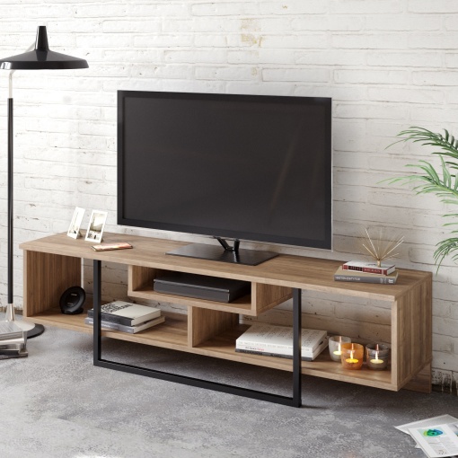 Comoda TV Asal (150) - Walnut, Black