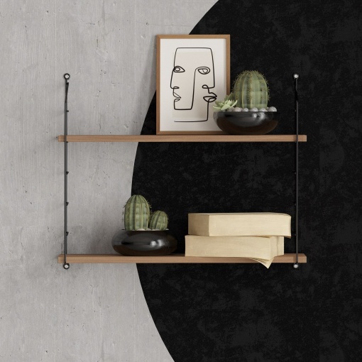 Raft perete Armoni 2'li - Walnut