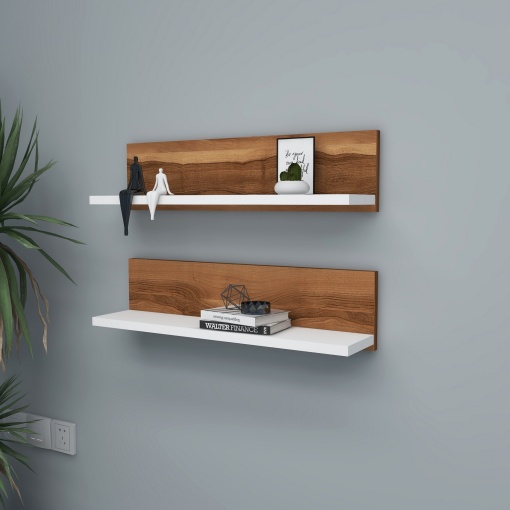 Raft perete Raft - Walnut, White